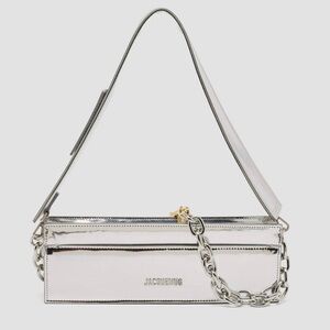Jacquemus Silver Patent Leather Bag
